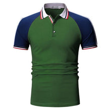 Load image into Gallery viewer, Mens Patchwork Slim Fit Short Sleeve