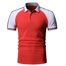 Load image into Gallery viewer, Mens Patchwork Slim Fit Short Sleeve