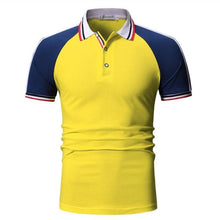 Load image into Gallery viewer, Mens Patchwork Slim Fit Short Sleeve