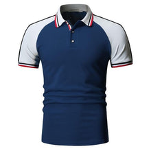 Load image into Gallery viewer, Mens Patchwork Slim Fit Short Sleeve