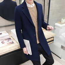 Load image into Gallery viewer, New Winter Woolen Coat Men Leisure Long Sections Woolen Coats