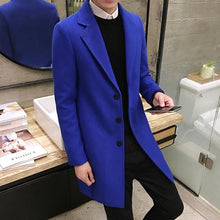 Load image into Gallery viewer, New Winter Woolen Coat Men Leisure Long Sections Woolen Coats