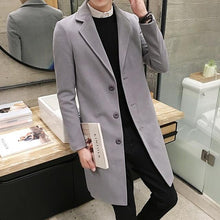Load image into Gallery viewer, New Winter Woolen Coat Men Leisure Long Sections Woolen Coats
