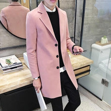 Load image into Gallery viewer, New Winter Woolen Coat Men Leisure Long Sections Woolen Coats