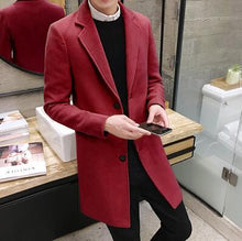 Load image into Gallery viewer, New Winter Woolen Coat Men Leisure Long Sections Woolen Coats