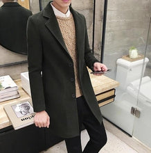Load image into Gallery viewer, New Winter Woolen Coat Men Leisure Long Sections Woolen Coats
