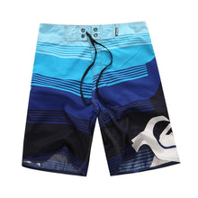 Load image into Gallery viewer, Mens Printed Beach Board Shorts Quick Dry Silver Polyester
