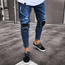 Load image into Gallery viewer, Ripped Jeans Summer New Men Distressed Hip Hop Denim Pants