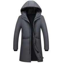 Load image into Gallery viewer, 90% white duck down long jackets men Winter long parkas Waterproof