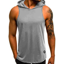 Load image into Gallery viewer, Men's Sleeveless Hooded Tops Streetwear Men Tank Tops
