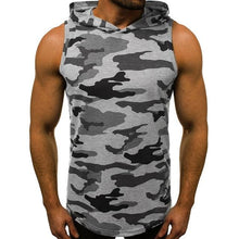 Load image into Gallery viewer, Men's Sleeveless Hooded Tops Streetwear Men Tank Tops
