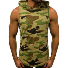 Load image into Gallery viewer, Men's Sleeveless Hooded Tops Streetwear Men Tank Tops