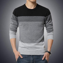 Load image into Gallery viewer, Autumn Casual Men's Sweater O-Neck Striped Slim Fit Knittwear Mens
