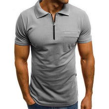 Load image into Gallery viewer, Fashion Short Sleeve Zipper Mens Polo Shirts Lapel