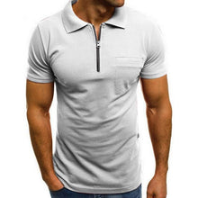 Load image into Gallery viewer, Fashion Short Sleeve Zipper Mens Polo Shirts Lapel